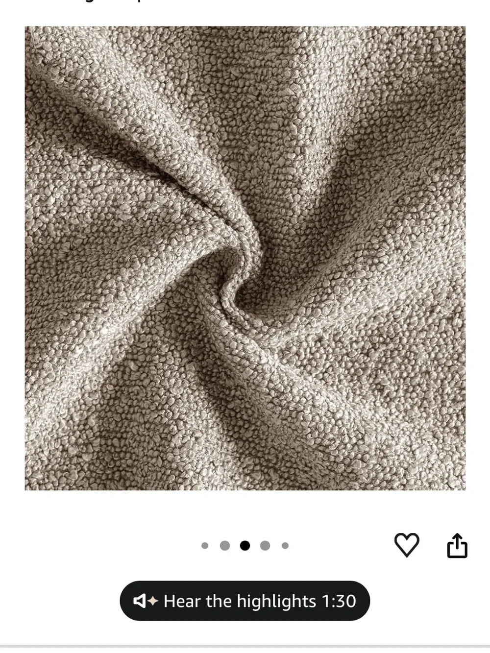 Decorative Pillow Covers for Couch Bed Set of 2 Textured Boucle Neutral